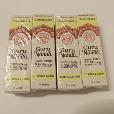 Lot 4 - New GuruNanda Therapeutic Grade Essential Oil 100% Pure Lemongrass 15ml 
