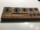 GRAM WEIGHT SET 8 pcs in WOOD w/ decor 1 gr to 200 grams KNOBBED — photo 1