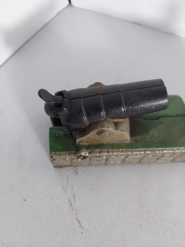 VTG Reproduction Book of Knowledge working Cast Iron Cannon Mechanical Bank. - Image 3 of 4