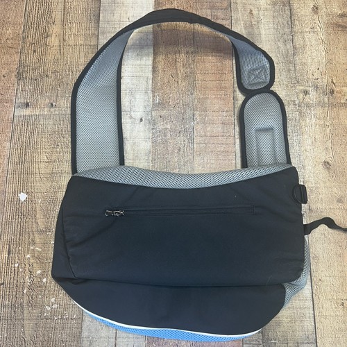 Pawaboo Pet Dog Sling Carrier Hands Free Drawstring Adjustable Strap Blue Small - Picture 2 of 6