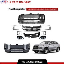 Complete Front Bumper Set For 21-23 Mitsubishi Outlander Sport Model & 20 21 RVR