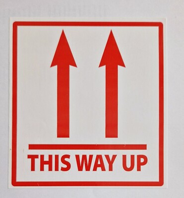 25 Versandetiketten ''This Way Up'' 120x110mm selbstklebend Etiketten Aufkleber