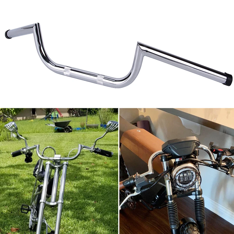 7/8" Motorcycle Club-Man Handlebar Handle Bar For Bobber Cruiser Cafe Racer Bike - Imagem 4 de 4