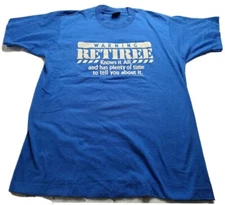 80s Vintage Screen Stars Best Lrg T Shirt "Warning Retired knows it all" made US