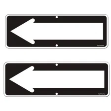 2 Pack Left Right Arrow Signs Enter Only Arrow Road Sign 18 x 6 Inches Reflec...