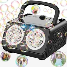 Automatic Bubble Machine Bubble Blower 2 Fans,50000+ Bubbles Per Minute Bubbles