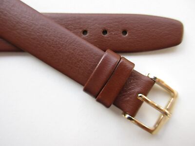 Hirsch XL brown Quality Calf ''open end'' 16 MM leather watch band strap