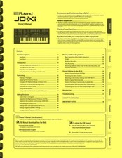 Roland JD-Xi Analog Digital Synthesizer Keyboard 4-in-1 OWNER'S MANUAL