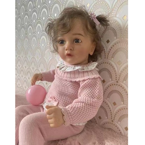 24" Finished Reborn Baby Doll Ayana Newborn Girl Short Yellow Hair Handmade Gift - Picture 2 of 5