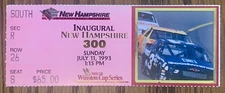 1993 Jeff Burton Nascar Cup Series Debut New Hampshire 300 Ticket Stub Slick 50