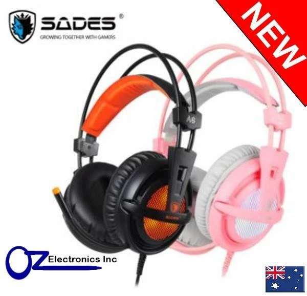 Sades A6 7.1ch Virtual Surround Gaming Headset LED USB PC PS4 PS5 Switch Pink - Image 3 of 4