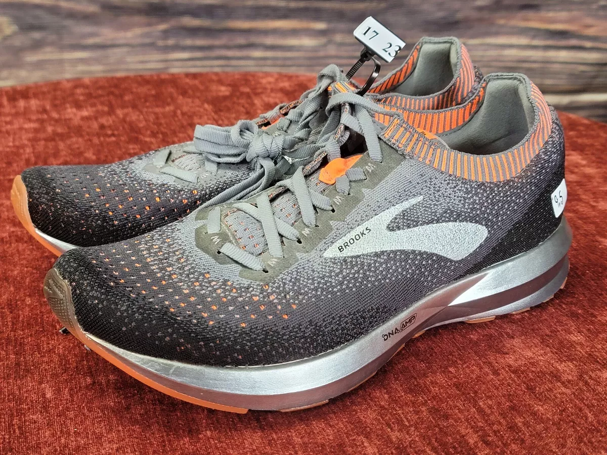 Brooks Mens Levitate 2 Running Shoe Grey Black Orange 9.5 D