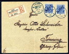 Dt. Kol. Marshall-Inseln Mi. 4I(2) Bf., tadellos, als R-Brief selten! (7383/39)