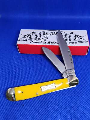 US Classic Copperhead Yellow Synthetic 2 Blade Slip Joint Pocket
