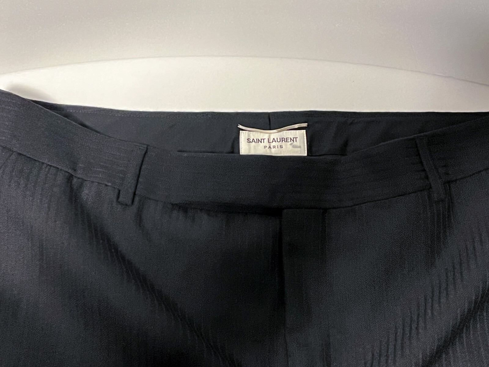 Pantaloni Abito Saint Laurent Paris texture nera a righe 54 38 28 5 5 pollici Italia reflex