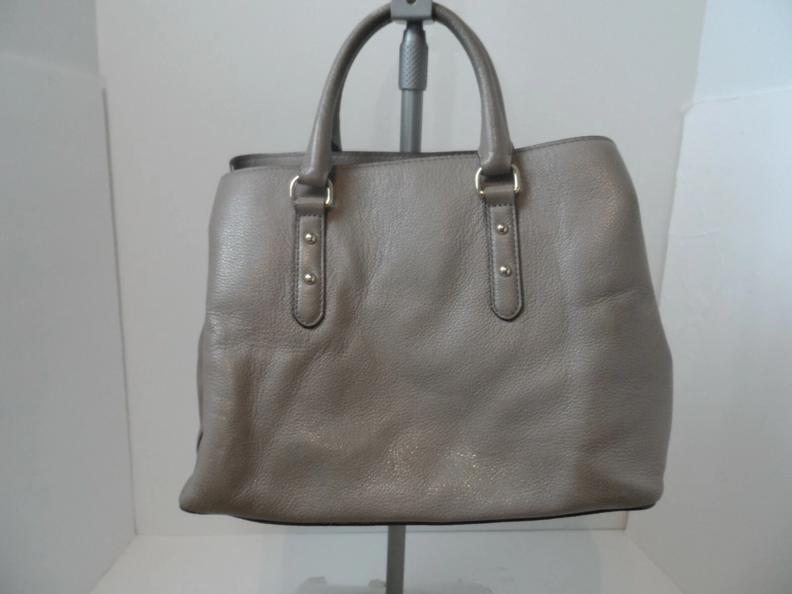 Borsa a tracolla Kate Spade beige marrone in pelle con ciottoli borsa a mano 11 5" x 9" x 5 25"