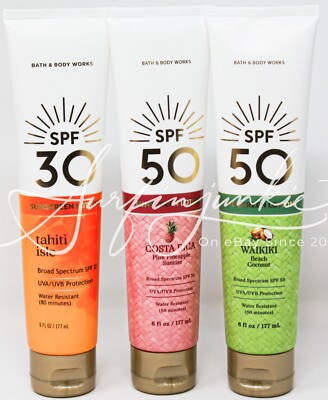 Bath & Body Works Broad Spectrum Sunscreen Lotion UVA UVB 6oz Choose Scent Cream
