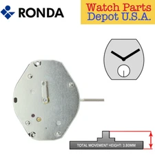 Ronda 1069 Quartz Watch Movement, 2 Hands, (Multiple Variations)