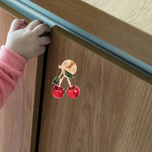 Cherry Handle Cabinet Knobs Zinc Alloy Drawer Pulls Vintage Style - Picture 10 of 12