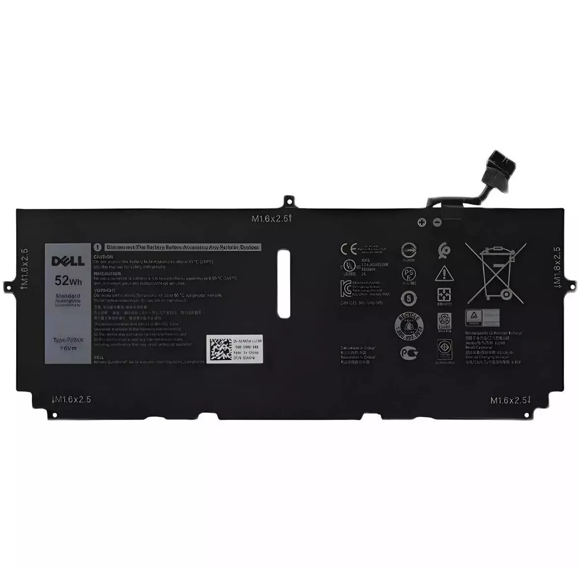 DELL 52Wh リチウムバッテリー 722KK Genuine 52WH 722KK Battery For Dell XPS 13 9300 9310 P117G