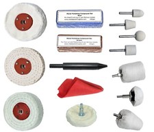 Alloy Aluminium Wheel Polishing Kit Drill Use 3" x 1/2" 15 Piece Car Motorbike