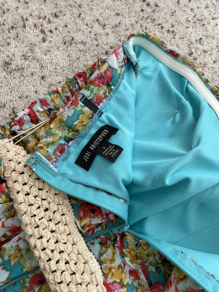 Vestido sin tirantes Dillards preadolescente talla 1 usado una vez Foto 3 de 3