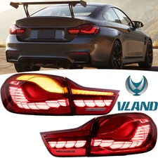 VLAND 2x Red OLED Tail Lights For 2014-2020 BMW F32 F33 F36 F82 F83 M4 Animation