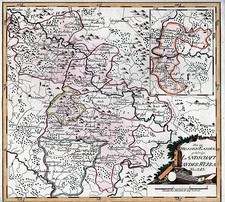 WERRA Witzenhausen Allendorf Landkarte Reilly 1790 - Original!