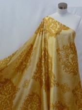 New 100 Charmeuse Silk Fabric Golden Gold Paisley Per Yard