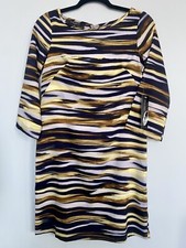 NINE WEST  Multi Color Striped Summer Dress Size 4 New With Tags