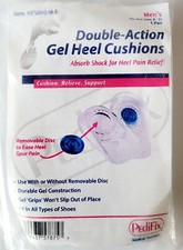 Heel Cushions, Double Action Gel, Shoe Inserts Absorb Shock for Heel Pain Relief