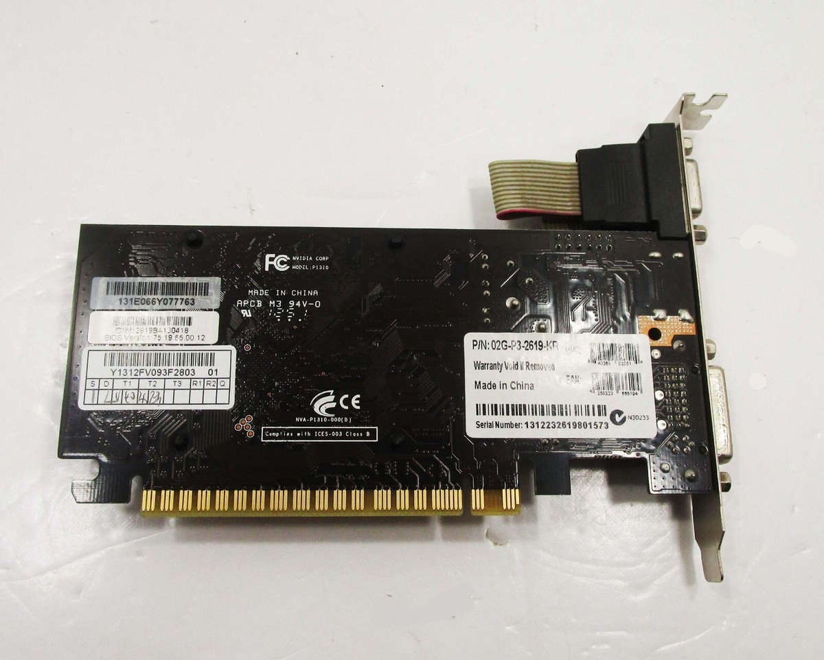 EVGA 02G-P3-2619-KR GeForce GT 610 2GB DDR3 PCIe Graphics Card | eBay