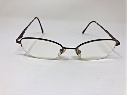 ESCADA F10 E261 51-18-135 BRONZE BROWN HALF RIM METAL EYEGLASSES FRAME 3530