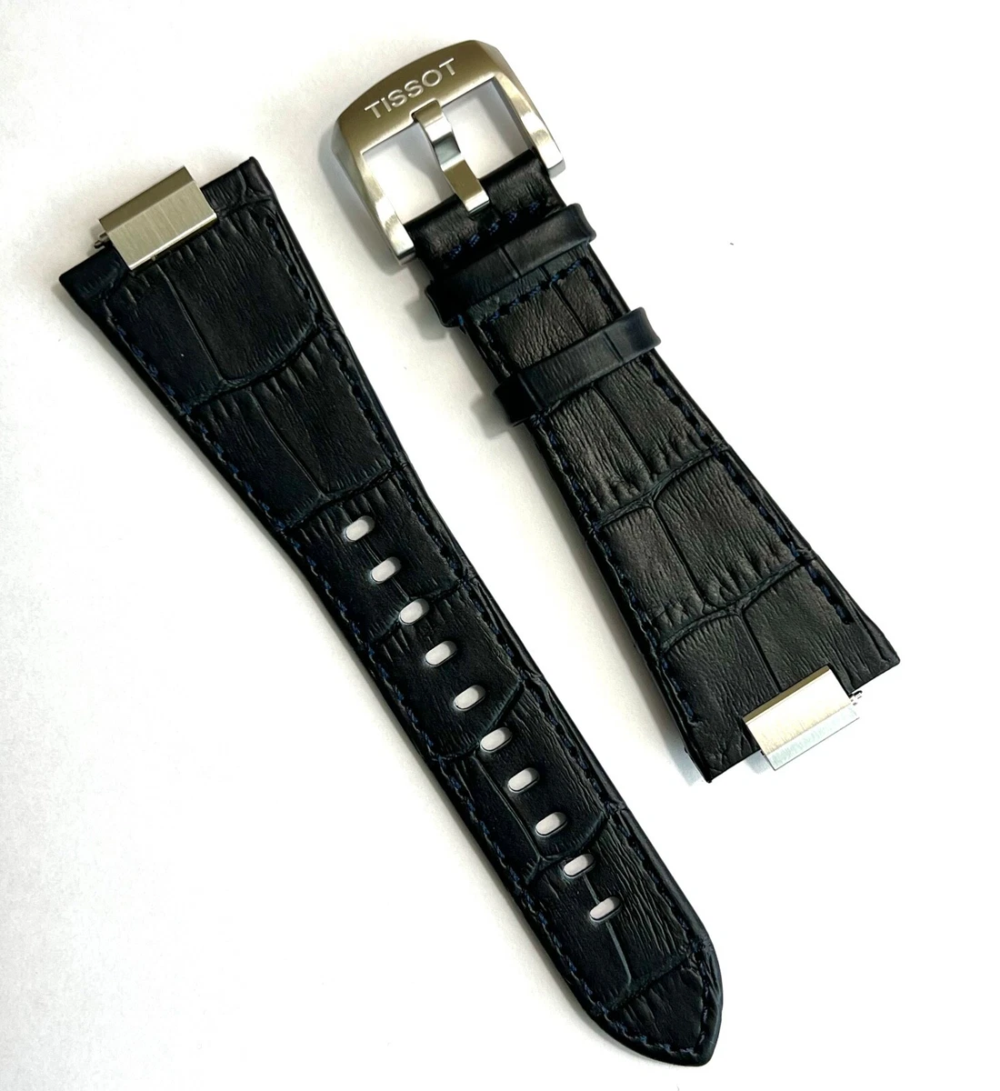Original Tissot PRX T137407A T137410A BLUE Leather Watch Band