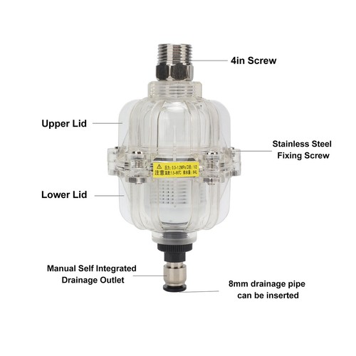 AD400 Luftkompressor Filter 1/2 Zoll Öl Wasserabscheider Automatisches Ablassventil - Bild 18 von 23