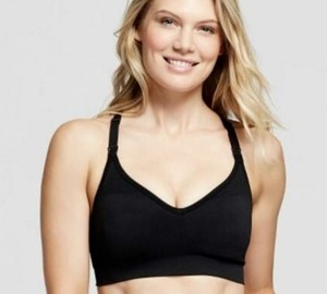 Gilligan O Malley Nursing Wireless Seamless Bra Black Size Xl 490230104331 Ebay