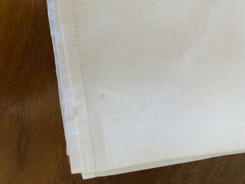 Linen Organdy Floral Applique Dinner Napkins ~ Set of 9 - Picture 6 of 9