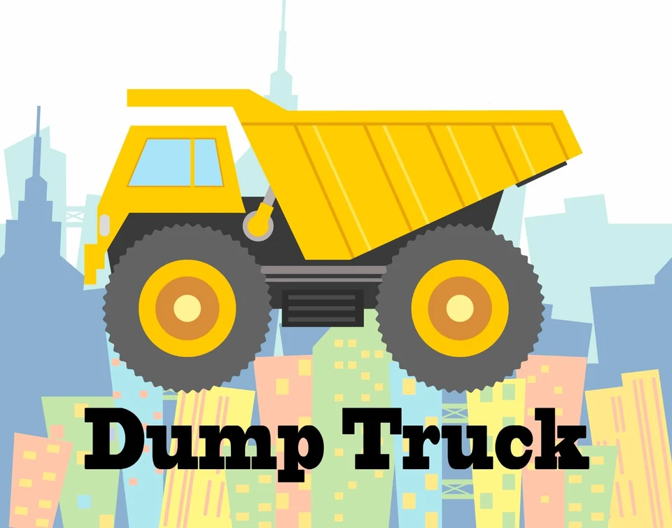 Мальчик детская спальня искусства: строительная зона грузовики - набор из четырех 8 "на 10" печати. - Изображение 3 из 4