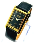 Vintage Seiko Slim Quartz Men's Wrist Watch -Leather Strap -Roman Dial