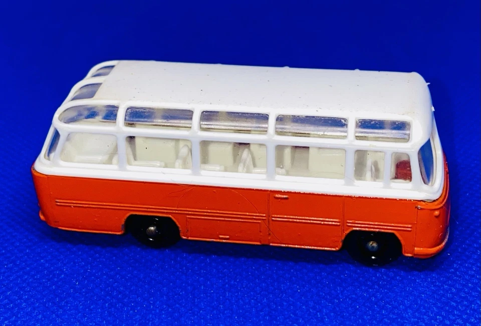 Vintage Matchbox Mercedes Coach No. 68 Red/White Lesney 1960's - Image 3 of 4