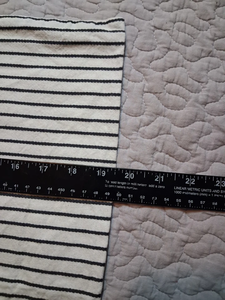 IKEA Ingalill 20" x 20" Pillow Cover White Dark Gray Stripe Lot Of 2 - Image 4 of 4