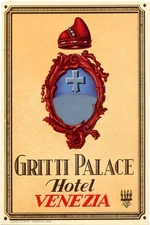 Gritti Palace Hotel Venezia Poster - Italian Design 1930s 🇮🇹✨ 24x36” - Rare
