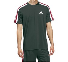 Adidas Active 3-Stripes Men  s T Shirt - Medium - Green