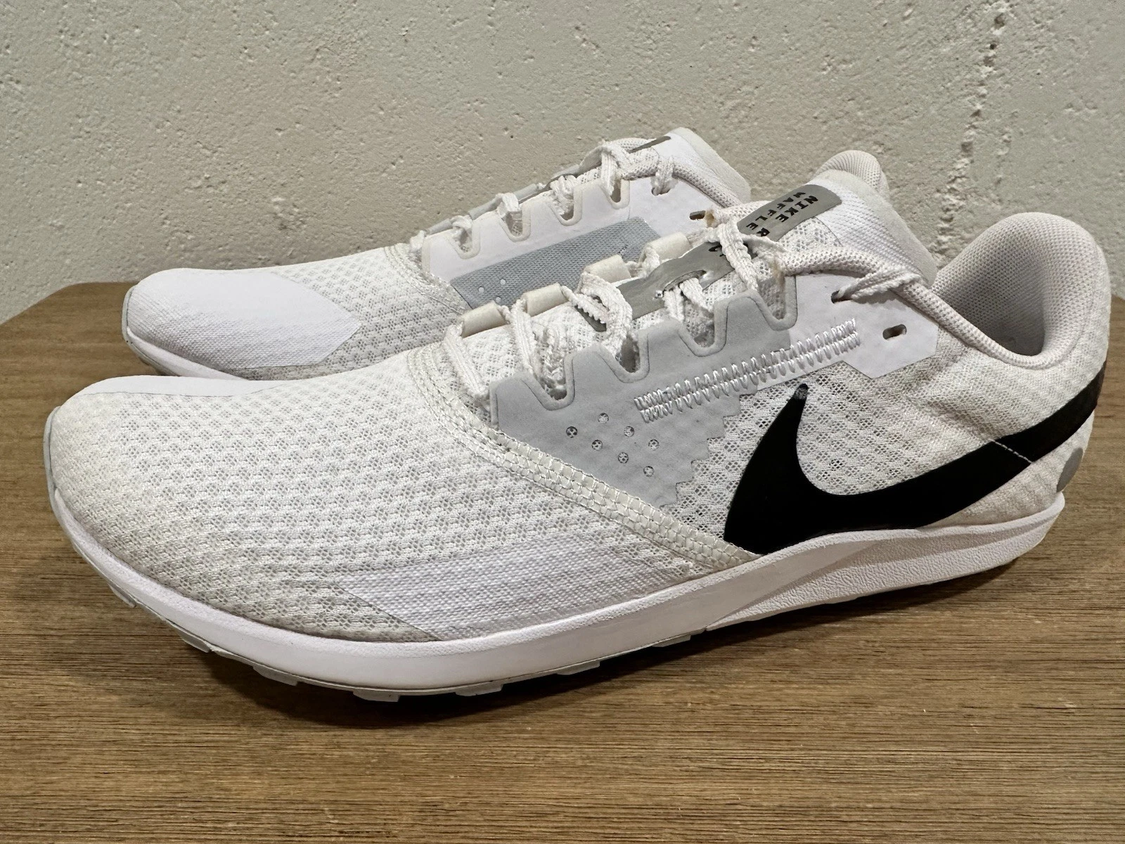 Nike Zoom Rival Waffle 6 scarpe da corsa ballerine uomo 9 5 distanza bianco nero DX7998