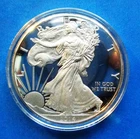 2014-W AMERICAN SILVER EAGLE. PROOF SILVER DOLLAR, NO BOX OR COA. IN CAPSULE.