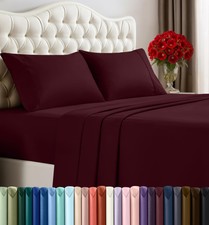 Queen Size Set   4 Piece Bed Sheets, Soft and Breathable Microfiber, Includes...