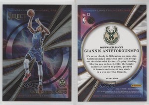 2022-23 Panini Select Thunder Lane Silver Prizm Giannis Antetokounmpo #13