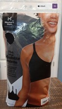 NEW Member's Mark 2 Pk Black Adjustable Bralette Sz XXL Wirefree Convertible