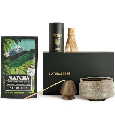Naturalebio Matcha Tee Pulver Bio - Premium-Qualität - 100G. Original Green Tea 