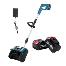 Cordless Snow Shovel, 12-Inch 4.0Ah Battery Powered Snow Thrower, 2 Battery 